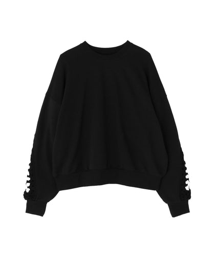 DISCOVERED CROCHET SLEEVE SWEAT(UNISEX) 聯名款 鉤針袖衛衣