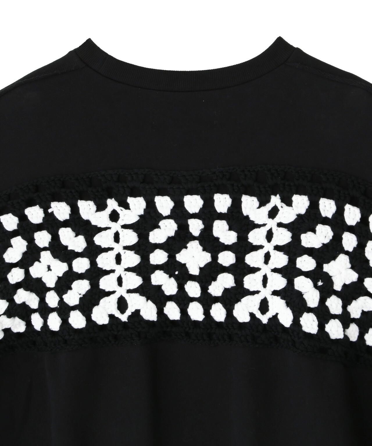 DISCOVERED CROCHET SLEEVE SWEAT(UNISEX) 聯名款 鉤針袖衛衣