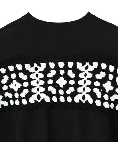 DISCOVERED CROCHET SLEEVE SWEAT(UNISEX) 聯名款 鉤針袖衛衣