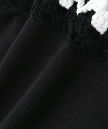 DISCOVERED CROCHET SLEEVE SWEAT(UNISEX) 聯名款 鉤針袖衛衣