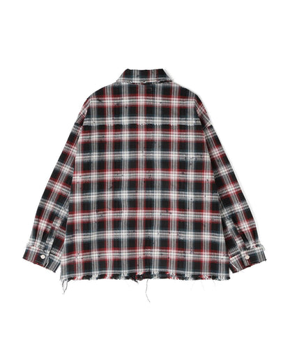 DankeSchon/ダンケシェーン/FLANNEL DAMAGE SHIRTS DOBBY