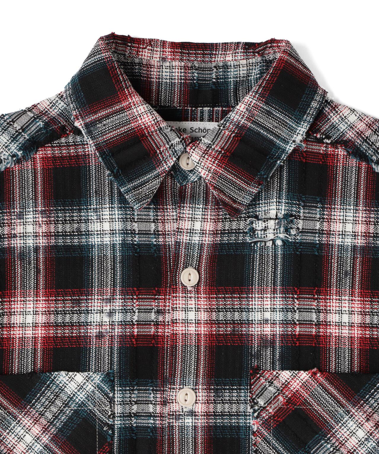DankeSchon/ダンケシェーン/FLANNEL DAMAGE SHIRTS DOBBY