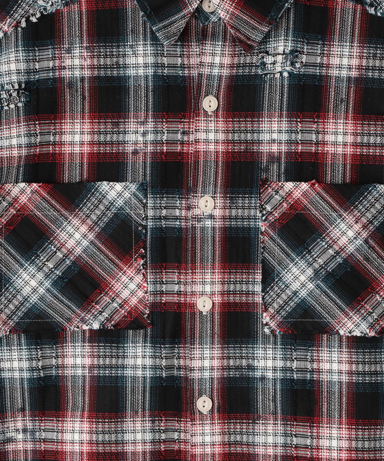 DankeSchon/ダンケシェーン/FLANNEL DAMAGE SHIRTS DOBBY