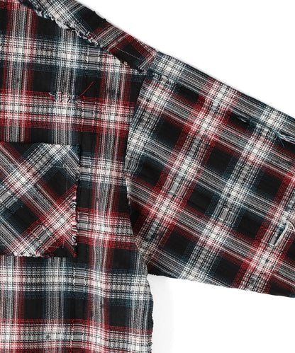 DankeSchon/ダンケシェーン/FLANNEL DAMAGE SHIRTS DOBBY
