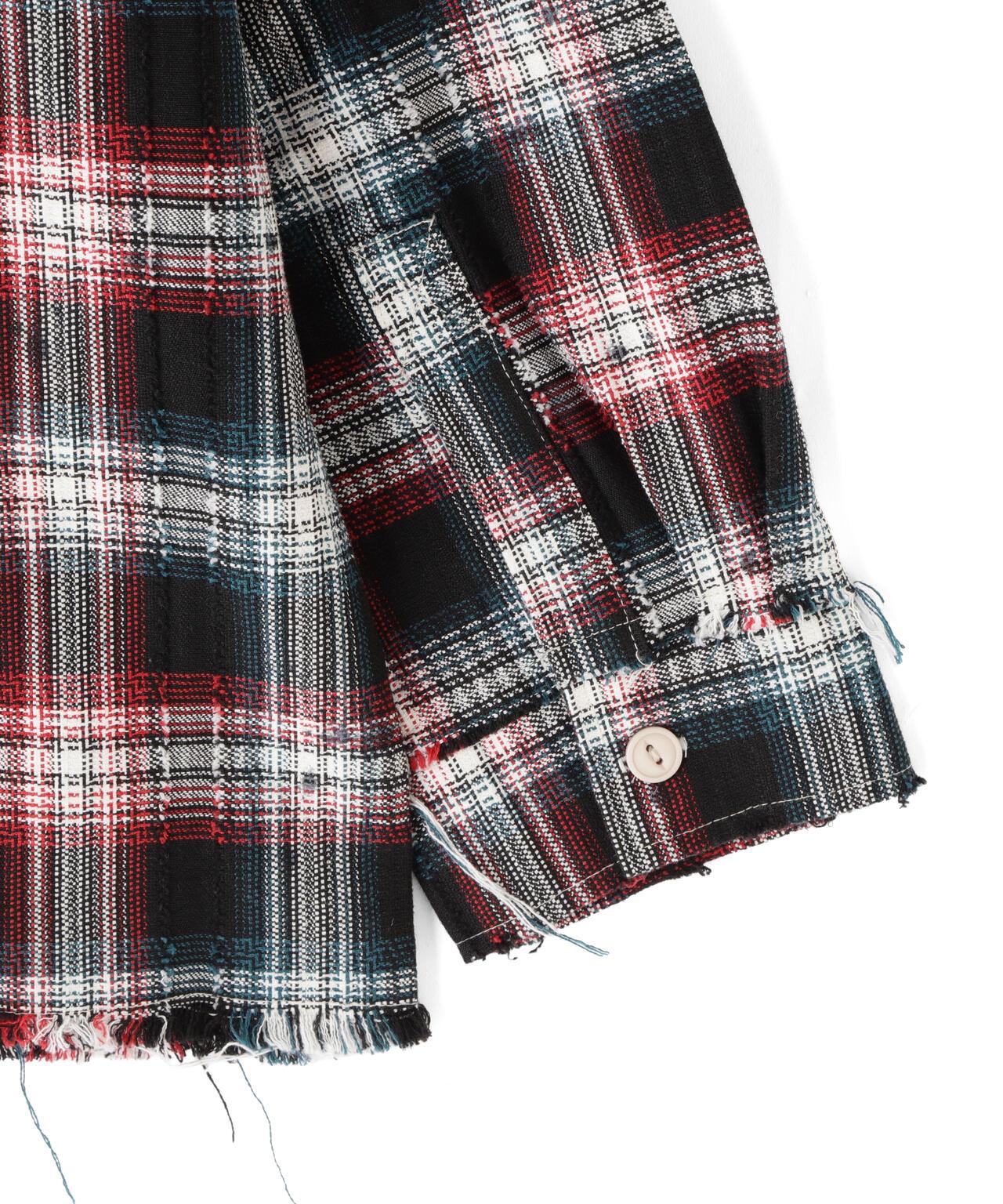 DankeSchon/ダンケシェーン/FLANNEL DAMAGE SHIRTS DOBBY