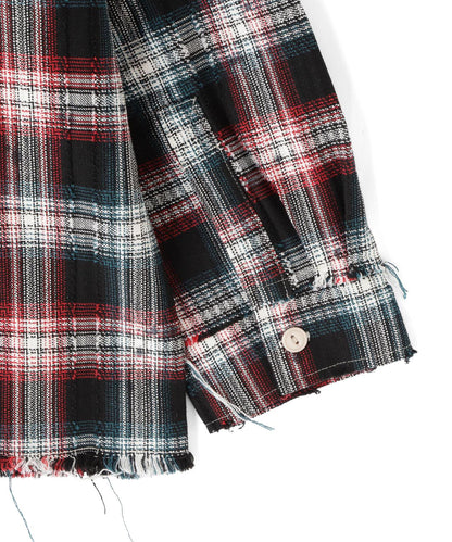 DankeSchon/ダンケシェーン/FLANNEL DAMAGE SHIRTS DOBBY