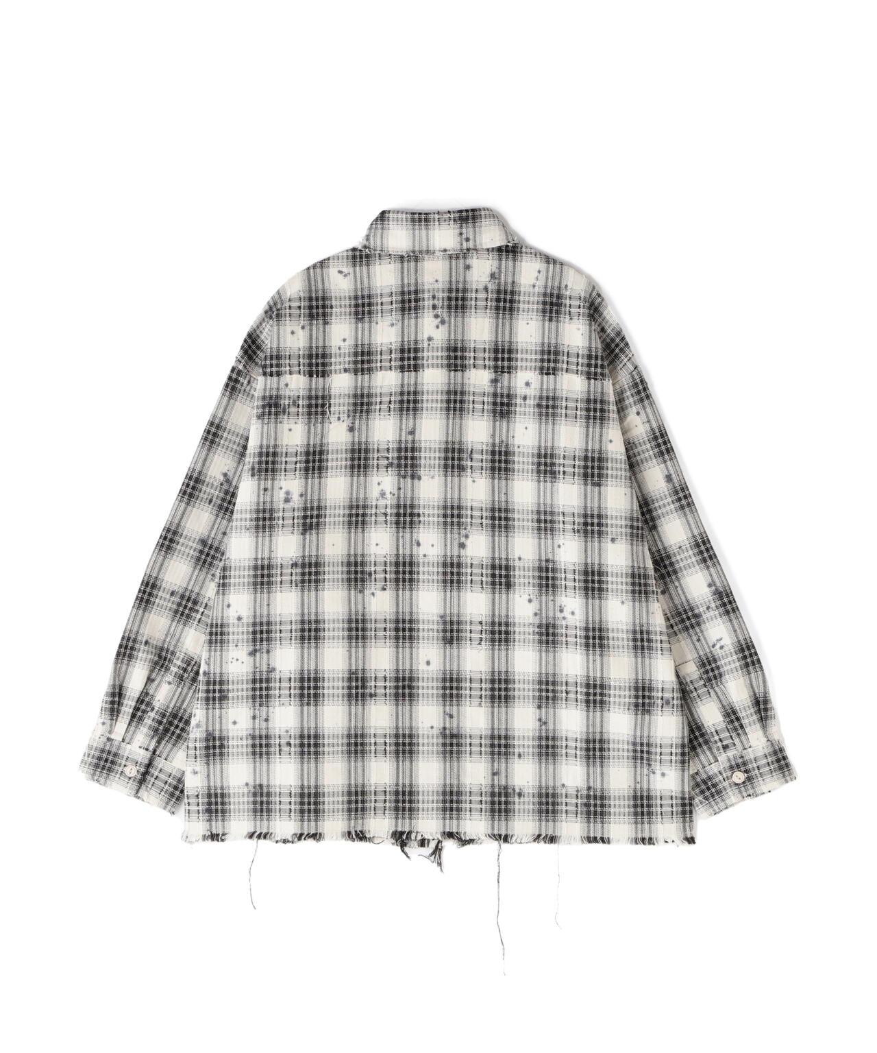 DankeSchon/ダンケシェーン/FLANNEL DAMAGE SHIRTS DOBBY