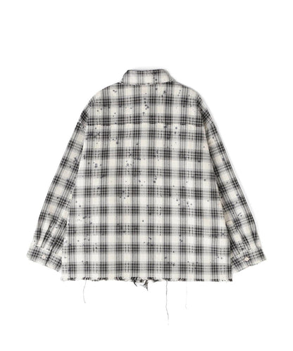 DankeSchon/ダンケシェーン/FLANNEL DAMAGE SHIRTS DOBBY