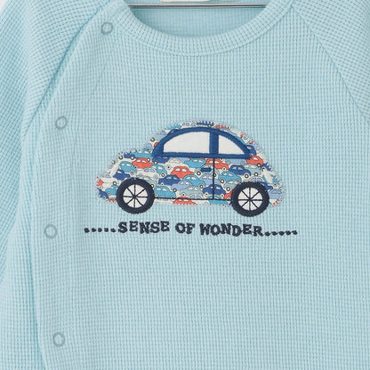 自由女神貼布刺繡連體衣