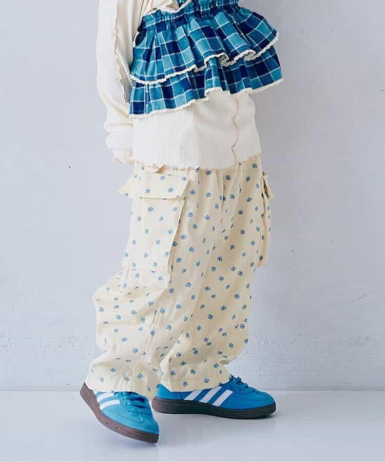 寬鬆膝褶工裝褲