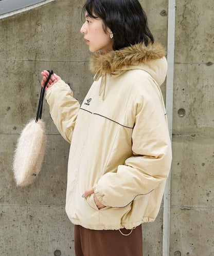 聯名 Fur Hoodie Nylon Jacket