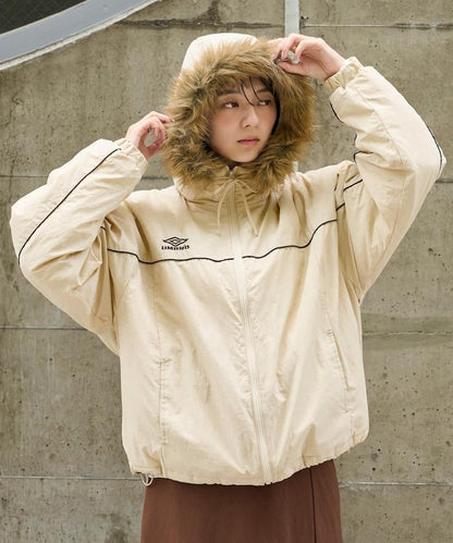 聯名 Fur Hoodie Nylon Jacket