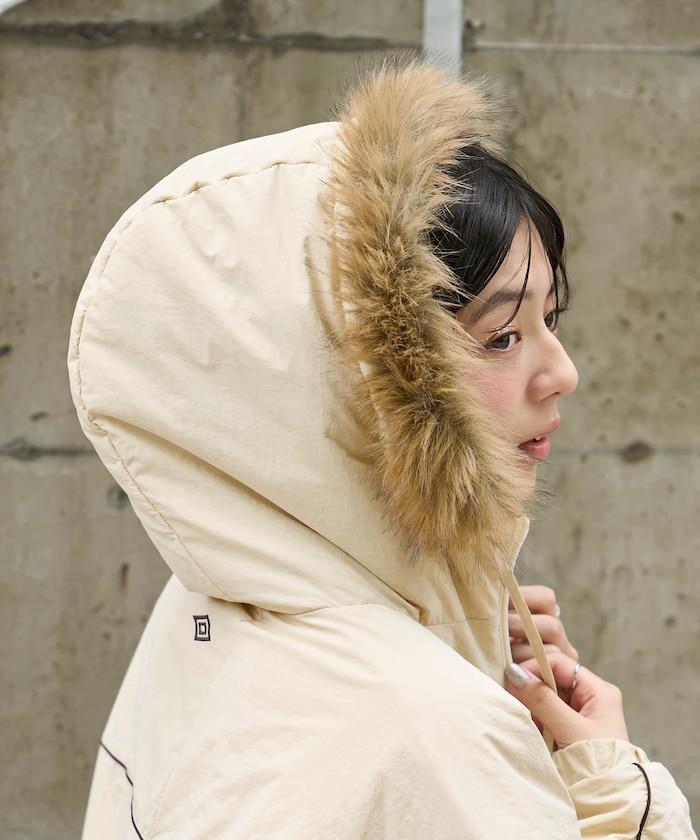 聯名 Fur Hoodie Nylon Jacket