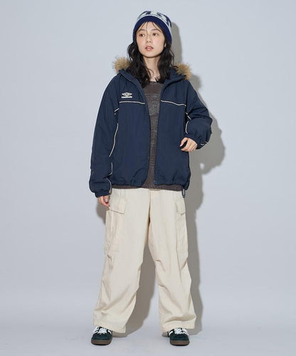 聯名 Fur Hoodie Nylon Jacket