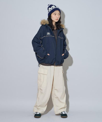 聯名 Fur Hoodie Nylon Jacket