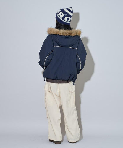 聯名 Fur Hoodie Nylon Jacket