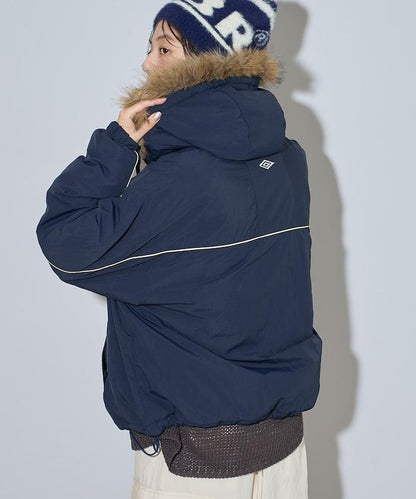 聯名 Fur Hoodie Nylon Jacket