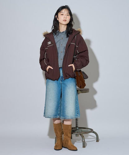 聯名 Fur Hoodie Nylon Jacket