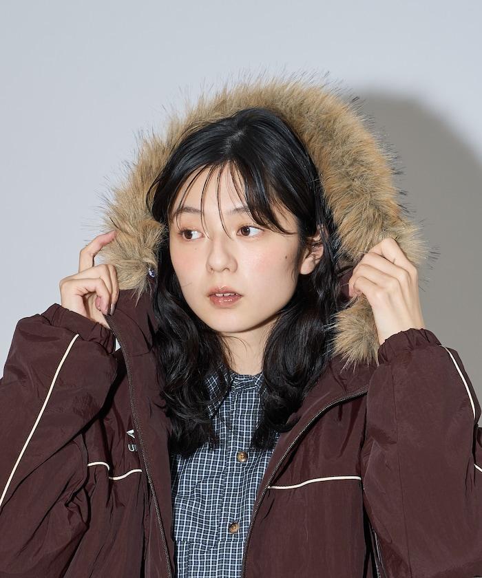 聯名 Fur Hoodie Nylon Jacket