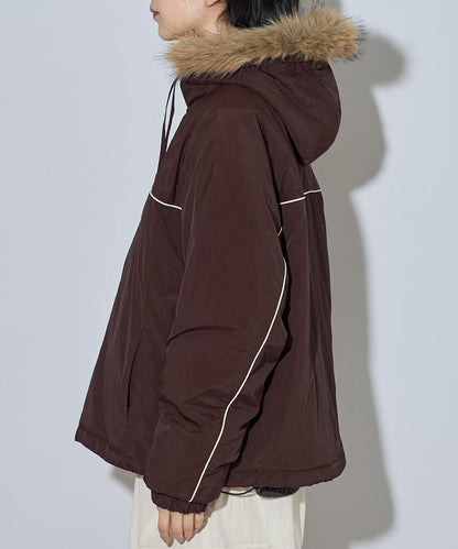 聯名 Fur Hoodie Nylon Jacket