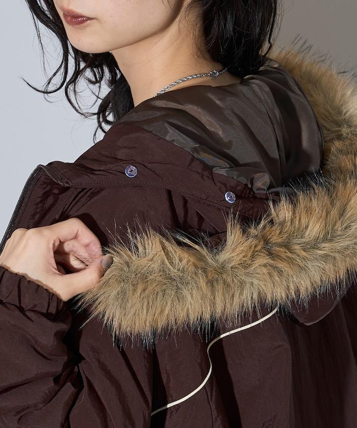 聯名 Fur Hoodie Nylon Jacket