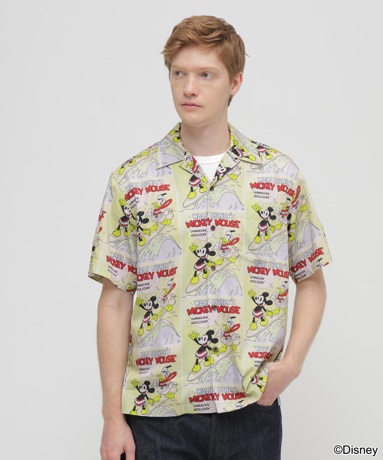 《迪士尼》 Collection》”UKULELE” ALOHA SHIRT / MICKEY MOUSE 阿羅哈襯衫