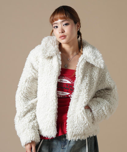 DankeSchon/ダンケシェーン/WOMEN BOA COLLAR BLOUSON