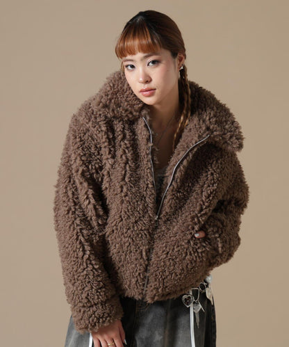 DankeSchon/ダンケシェーン/WOMEN BOA COLLAR BLOUSON