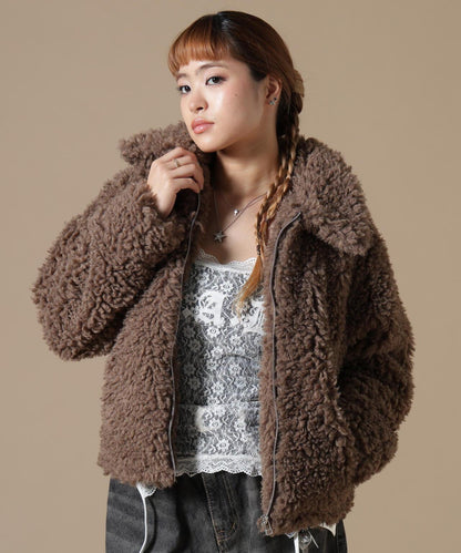 DankeSchon/ダンケシェーン/WOMEN BOA COLLAR BLOUSON
