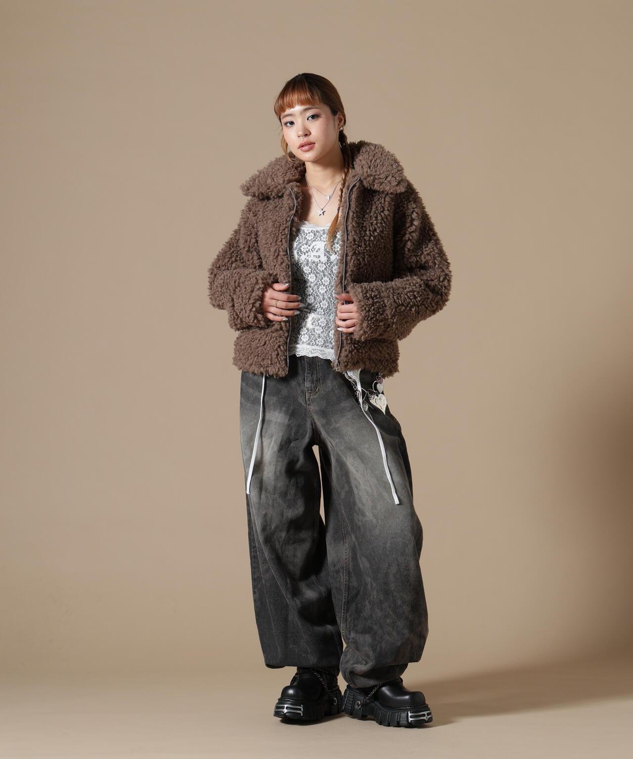 DankeSchon/ダンケシェーン/WOMEN BOA COLLAR BLOUSON
