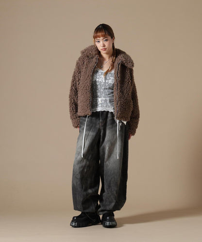 DankeSchon/ダンケシェーン/WOMEN BOA COLLAR BLOUSON