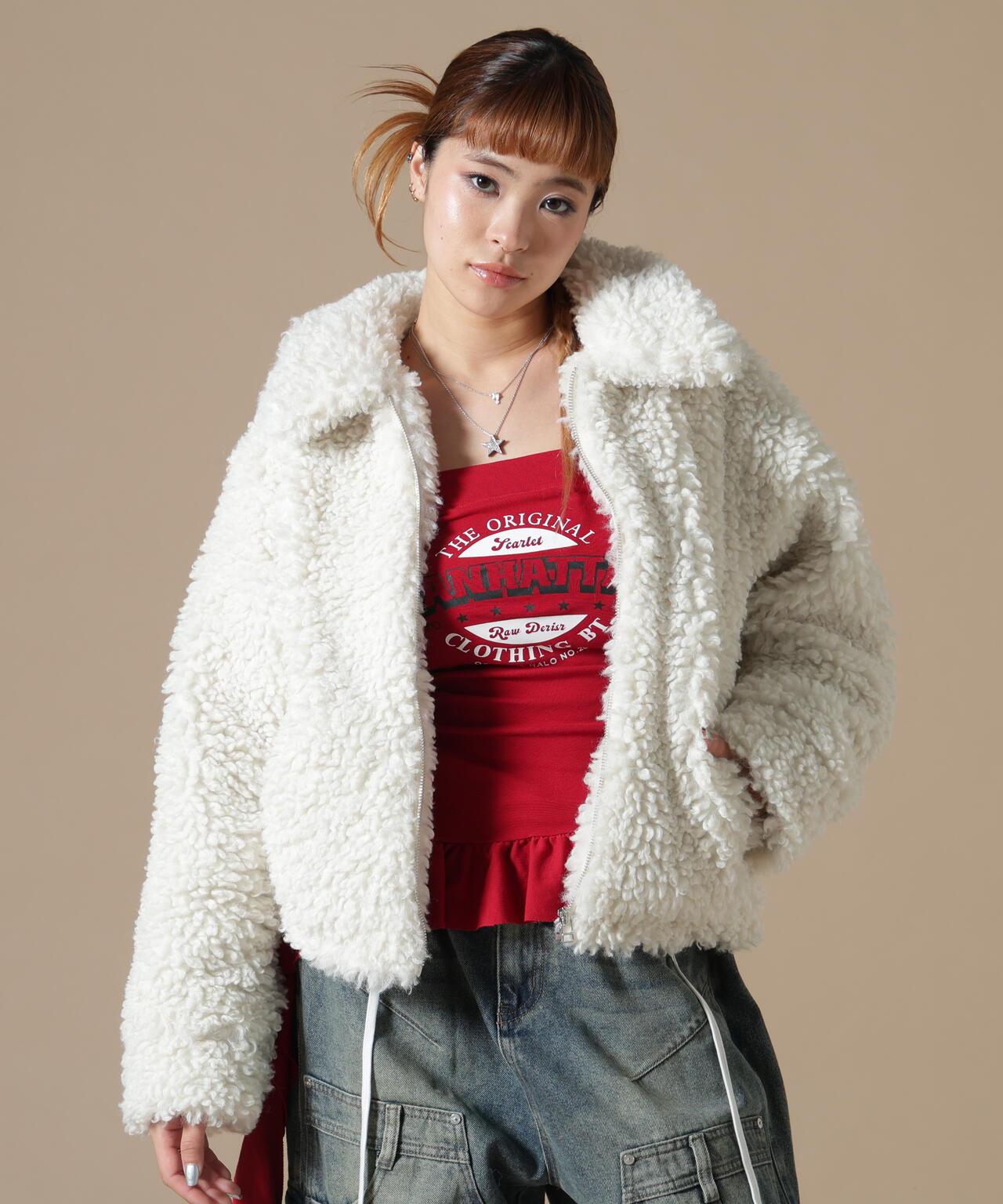 DankeSchon/ダンケシェーン/WOMEN BOA COLLAR BLOUSON