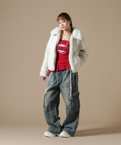 DankeSchon/ダンケシェーン/WOMEN BOA COLLAR BLOUSON
