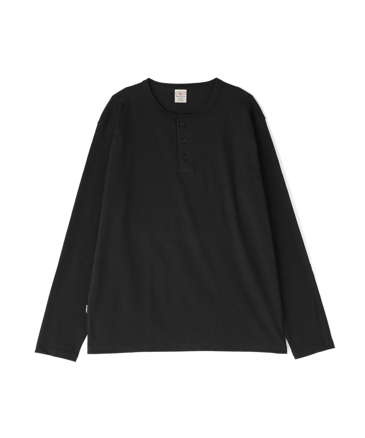 大碼 羅紋 長袖 HENLEY NECK T恤