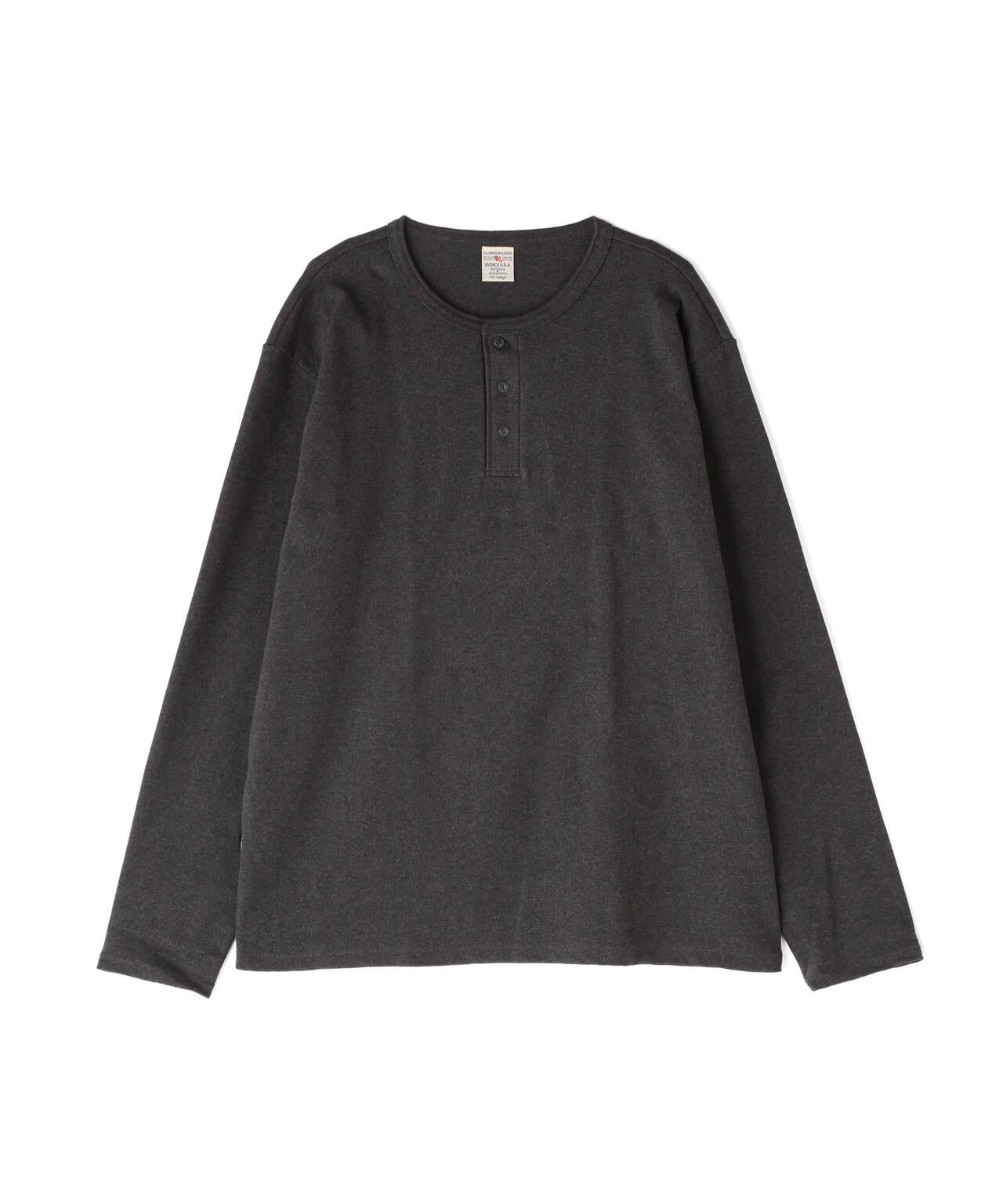 大碼 羅紋 長袖 HENLEY NECK T恤