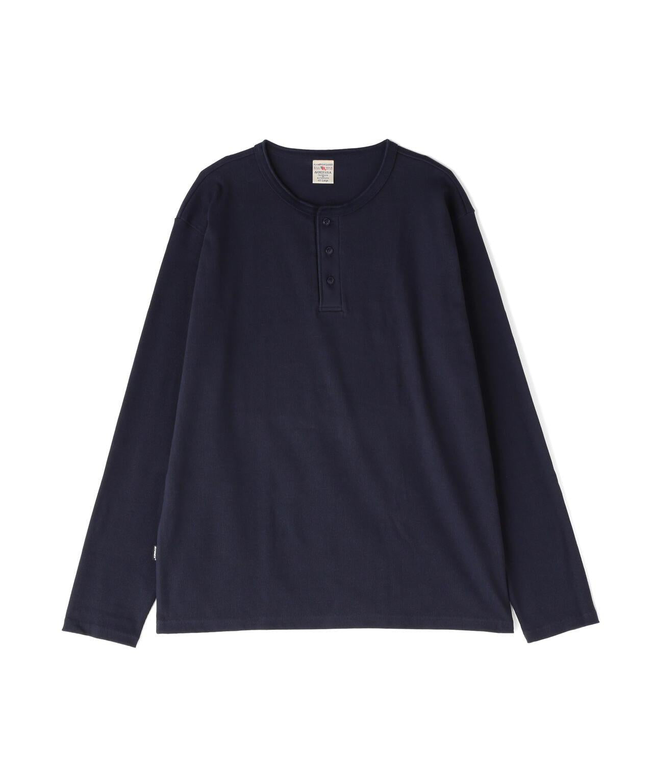 大碼 羅紋 長袖 HENLEY NECK T恤