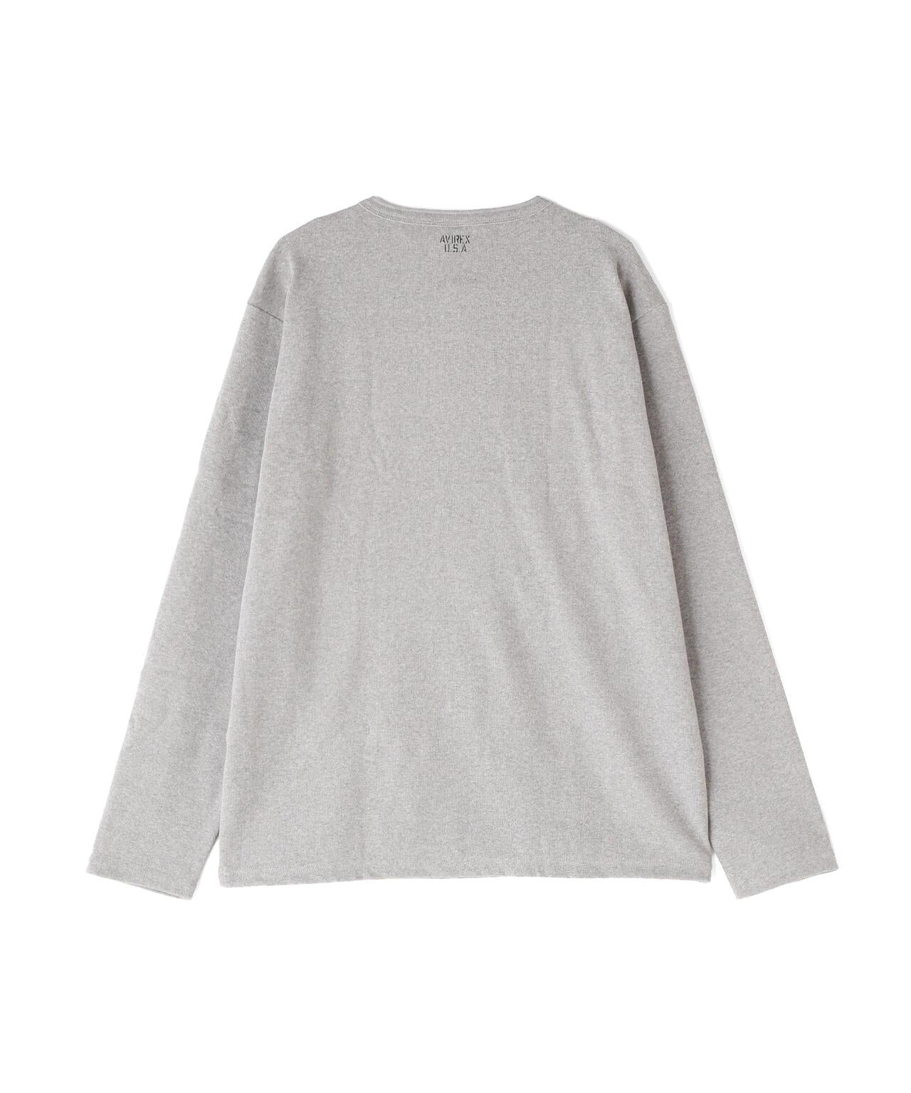 大碼 羅紋 長袖 HENLEY NECK T恤