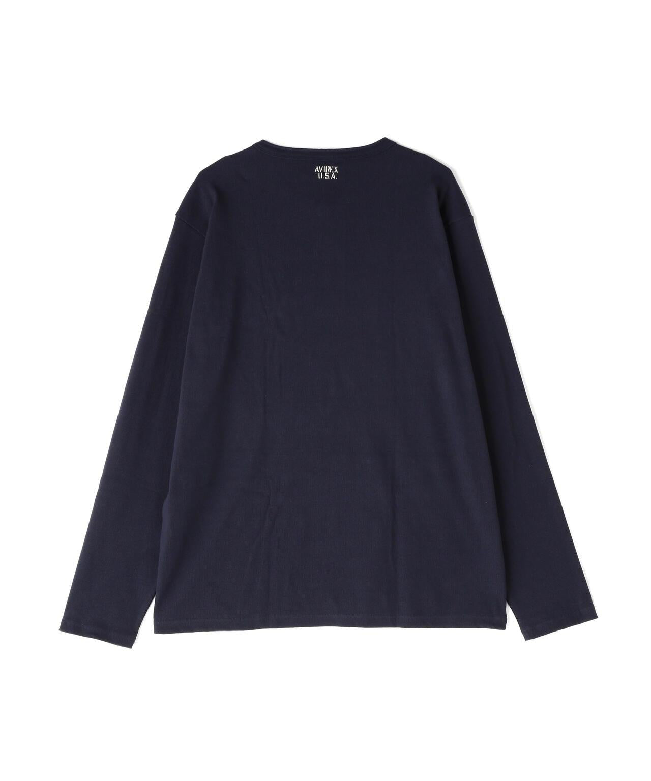 大碼 羅紋 長袖 HENLEY NECK T恤