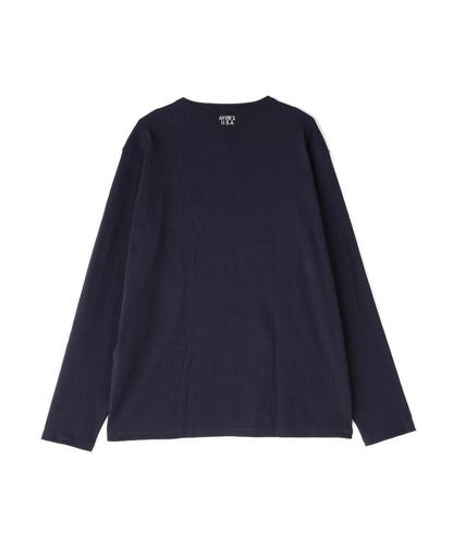 大碼 羅紋 長袖 HENLEY NECK T恤