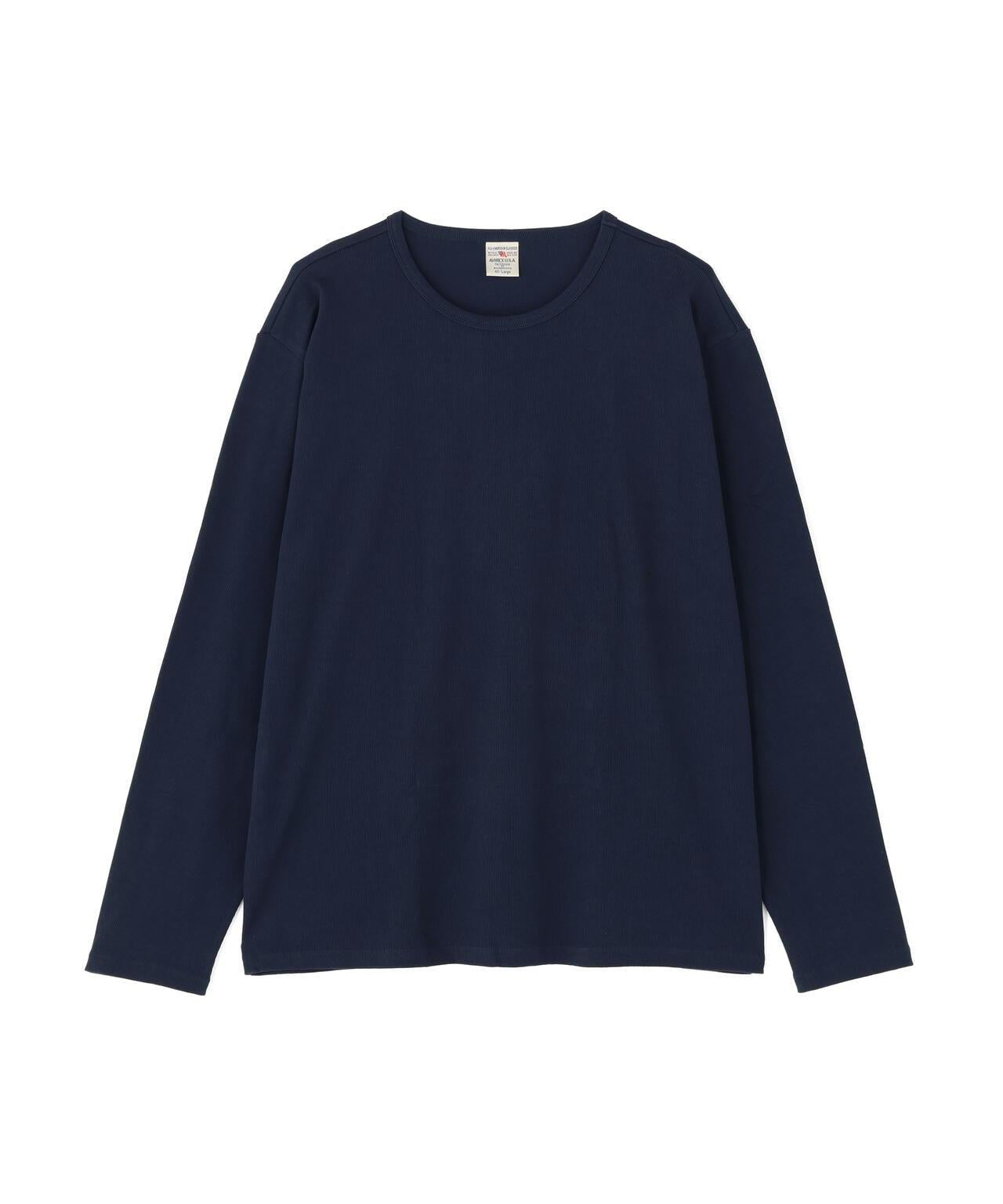 DAILY/デイリー BIG SIZE RIB L/S CREW NECK T-SHIRT