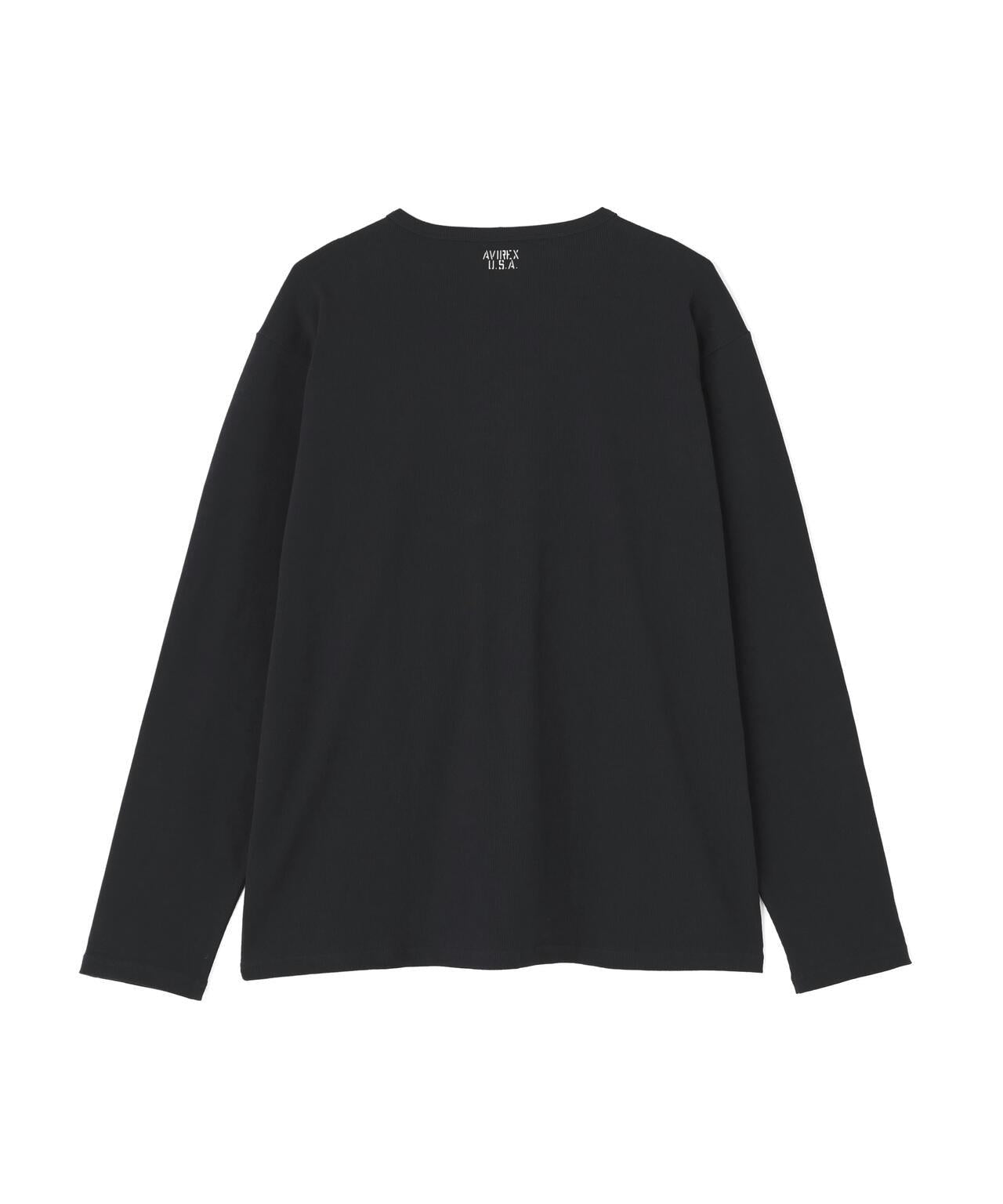 DAILY/デイリー BIG SIZE RIB L/S CREW NECK T-SHIRT