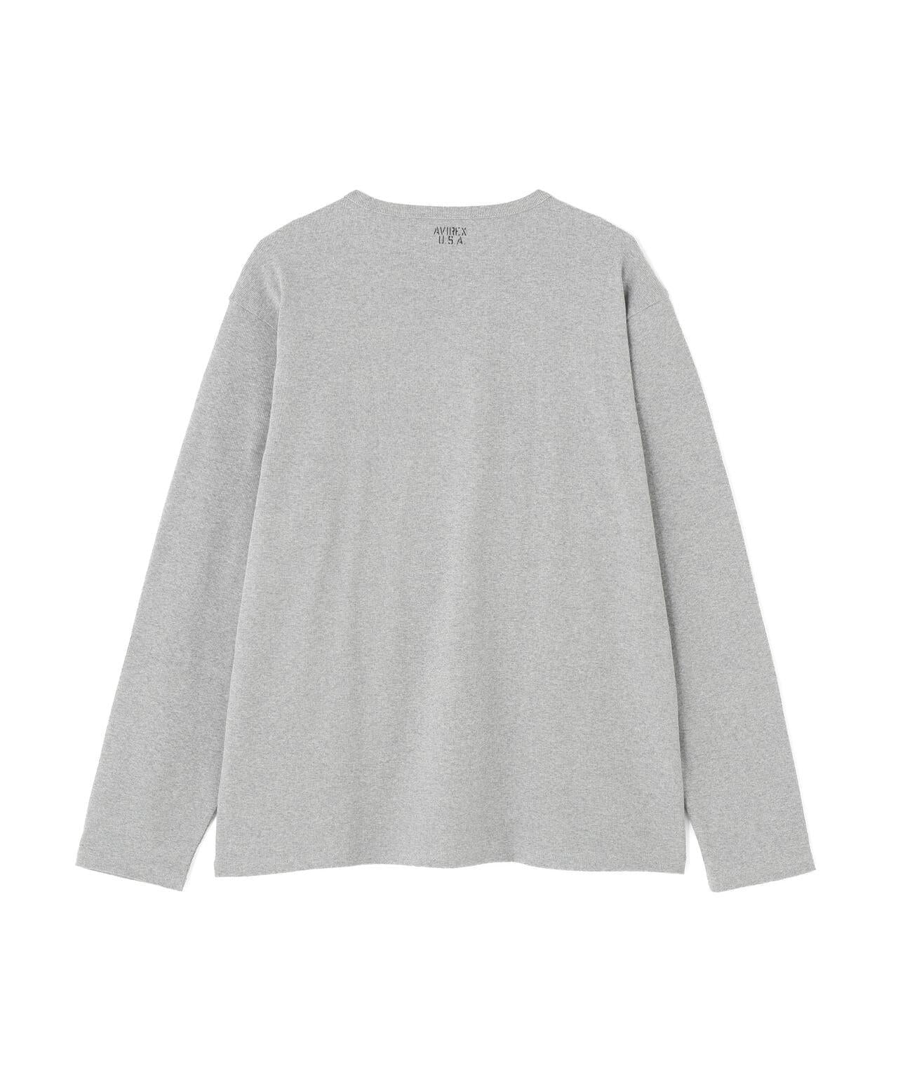 DAILY/デイリー BIG SIZE RIB L/S CREW NECK T-SHIRT