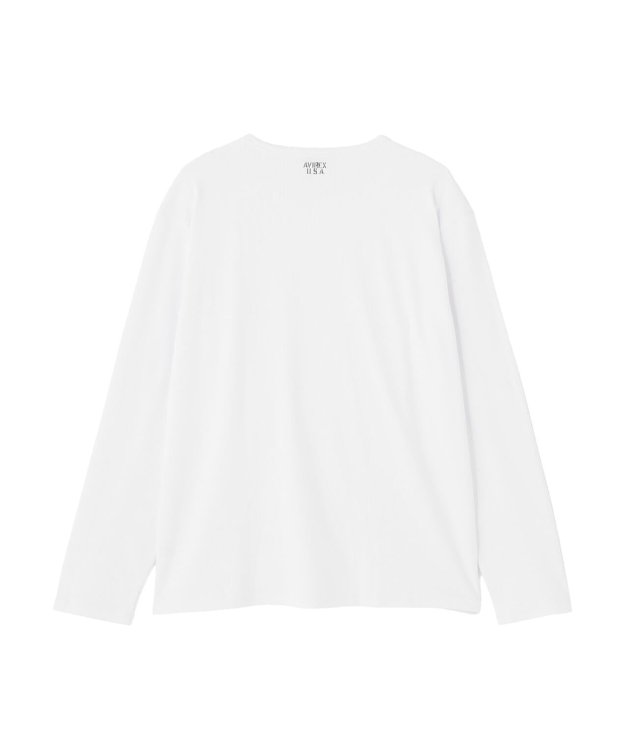 DAILY/デイリー BIG SIZE RIB L/S CREW NECK T-SHIRT