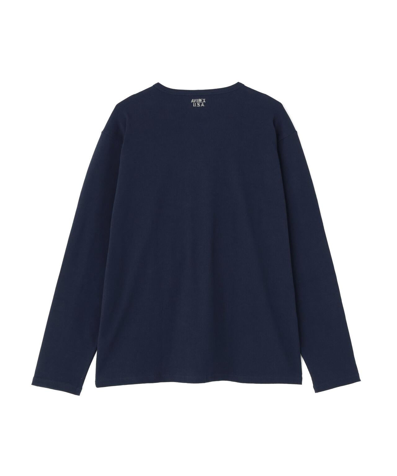 DAILY/デイリー BIG SIZE RIB L/S CREW NECK T-SHIRT
