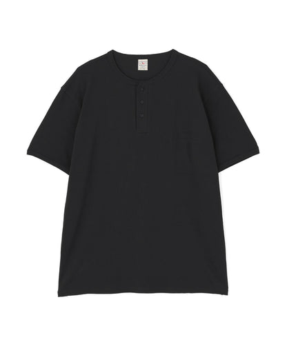DAILY/デイリー BIG SIZE RIB S/S HENLEY NECK T-SHIRT