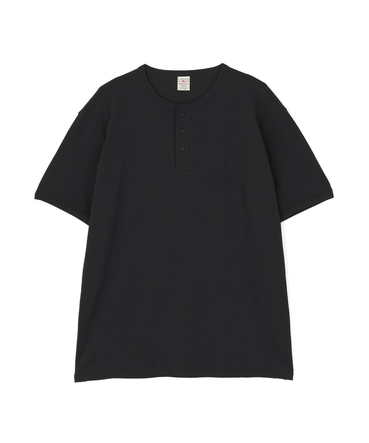 DAILY/デイリー BIG SIZE RIB S/S HENLEY NECK T-SHIRT