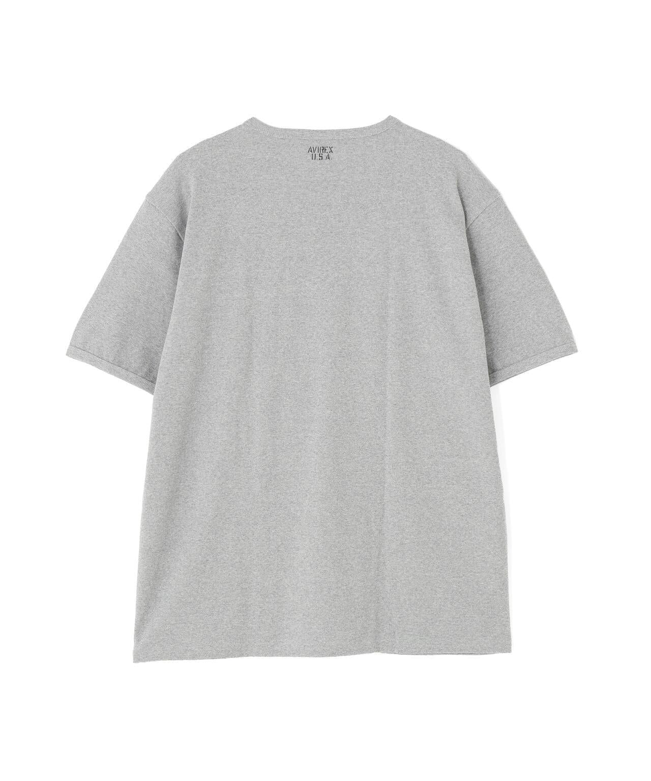 DAILY/デイリー BIG SIZE RIB S/S CREW NECK T-SHIRT
