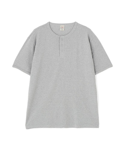 DAILY/デイリー BIG SIZE RIB S/S HENLEY NECK T-SHIRT