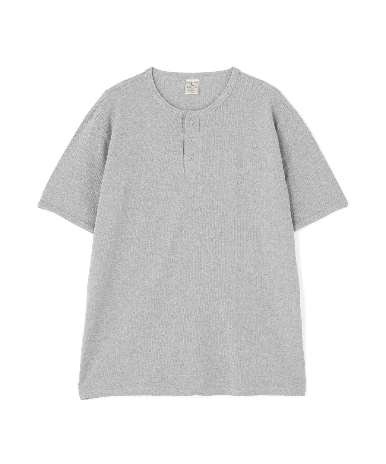 DAILY/デイリー BIG SIZE RIB S/S HENLEY NECK T-SHIRT