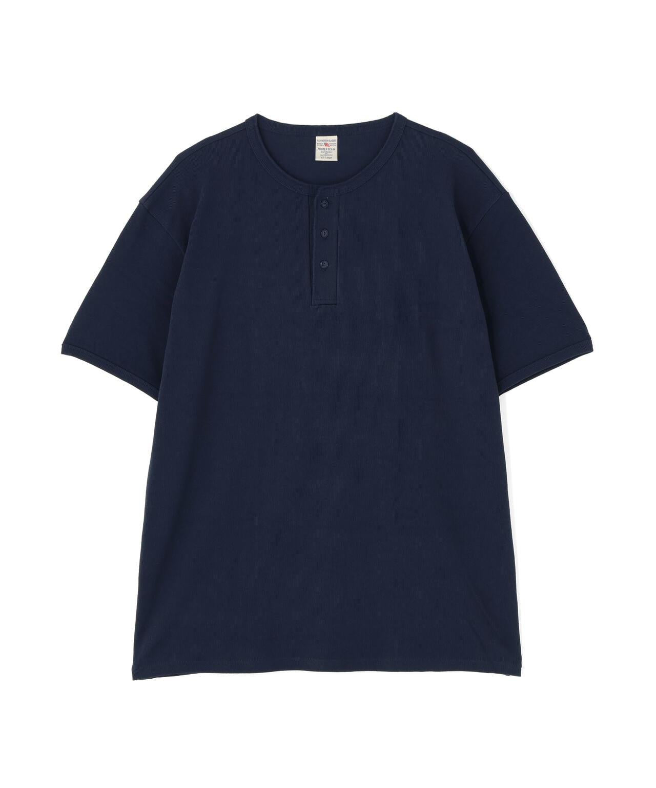 DAILY/デイリー BIG SIZE RIB S/S HENLEY NECK T-SHIRT